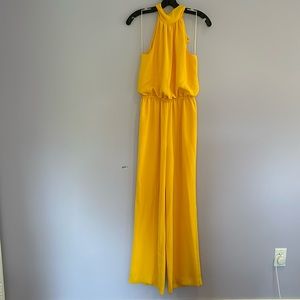 Yellow high-neck sleeveless romper 🍋